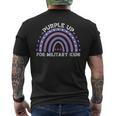 Rainbow Purple Up Military Child Awareness Men's T-shirt Back Print
