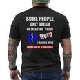 I Raised My Hero Emt Dad Proud Dad Of A Paramedic Mens Back Print T-shirt