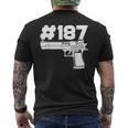 Rapper 187 With Hashtag Ratchet And Gangster Motif T-Shirt mit Rückendruck