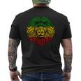 Rasta Reggae Rastafari Lion Jamaican Pride Hippie Lover Men's T-shirt Back Print