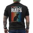 Rats Vintage Stripes Sweet Saying For Rat Holder T-Shirt mit Rückendruck