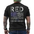 Red Friday Military Deployed Navy Soldier Us Flag Veteran Men's T-shirt Back Print