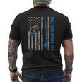 Reel Cool Bonus Dad Father's Day American Flag Fishing Mens Back Print T-shirt