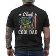 Reel Cool Dad Fishing American Flag Father's Day Gif Mens Back Print T-shirt