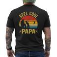 Reel Cool Papa Fishing Father's Day Mens Back Print T-shirt