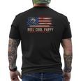 Reel Cool Pappy American Usa Flag Fishing Fish Mens Back Print T-shirt