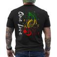 Reggae Rastafari Roots One Love Rastafarian Reggae Music Men's T-shirt Back Print
