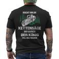 Reicht Mir Die Kettensaw Ihr Jester Woodcutter T-Shirt mit Rückendruck