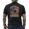 Remember The Fallen Veteran Military Happy Memorial Day Mens Back Print T-shirt