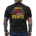 Rentnerin Christa Die Legende Geht In Rente T-Shirt mit Rückendruck