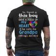There's This Boy-He Call Me Grandpa Autism Awareness Men's T-shirt Back Print