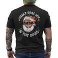 There's Some Hos In This House Christmas Santa Claus Mens Back Print T-shirt