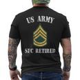Retired Army Sergeant First Class Military Veteran Retiree Mens Back Print T-shirt
