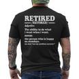 Retired Definition Retirement 2024 Men's T-shirt Back Print