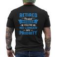Retired Post Office Postal Worker Retirement Postman Mens Back Print T-shirt