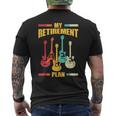 My Retirement Plan Electric Guitar Musical String Instrument Men's T-shirt Back Print