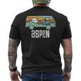 Retro Aspen Colorado Outdoor Hippie Van Graphic Men's T-shirt Back Print