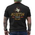 Retro Austin Texas Austin Texas Souvenir Austin Texas Men's T-shirt Back Print