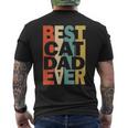 Retro Best Cat Dad EverFather's Men's T-shirt Back Print