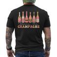 Retro Blame The Champagne Happy New Year 2024 Party Friends Men's T-shirt Back Print