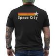 Retro Distressed Houston Baseball Space City Men's T-shirt Back Print