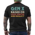 Retro Gen X Raised On Hose Water And Neglect Vintage Men's T-shirt Back Print