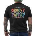 Retro Groovy Pap Pap For Father's Day Dad Grandpa Men Men's T-shirt Back Print