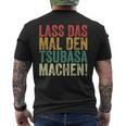 Retro Lass Das Mal Den Tsubasa Machen Vintage First Name T-Shirt mit Rückendruck