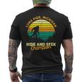 Retro Luna Pier Michigan Big Foot Souvenir Men's T-shirt Back Print
