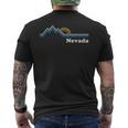 Retro NevadaVintage Sunrise Mountains Men's T-shirt Back Print