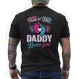 Retro Pink Or Blue Daddy Loves You Gender Reveal Mens Back Print T-shirt