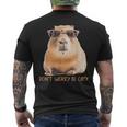 Retro Rodent Capybara Dont Worry Be Capy Men's T-shirt Back Print