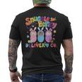 Retro Snuggle Bunny Delivery Easter Labor And Delivery Nurse Men's T-shirt Back Print