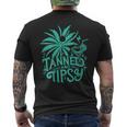 Retro Tanned And Tipsy Beach Summer Vacation On Back Men's T-shirt Back Print