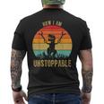 Retro Now I Am Unstoppable T-Rex Vintage Men's T-shirt Back Print