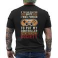 Retro Video Games Gaming Vintage Controller Gamer Men's T-shirt Back Print