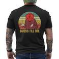Retro Vintage Gaming Guess I'll Die Dice Rpg Gamer Men's T-shirt Back Print