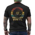 Retro Vinyl Vintage Record Player Men's T-shirt Back Print