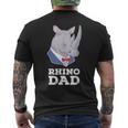 Rhino Dad Suit Animal Daddy Save Rhinoceros Men Men's T-shirt Back Print