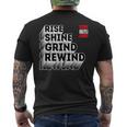 Rise Shine Grind Rewind Humble Hustle Work Hard Entrepreneur Men's T-shirt Back Print