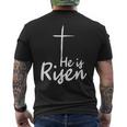 He Is Risen Easter Is About Jesus Bible Christ Easter Men's T-shirt Back Print