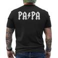 Rock Papa Cadeau De Fête Des Pères Humoristique En Métal Pour Homme T-shirt imprimé au dos