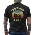 This Is How I Roll Golf Cart Golfer Retro Men's T-shirt Back Print