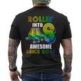 Roller Skating 8Th Birthday Boys Rollin Into 8 Awesome 2016 Men's T-shirt Back Print