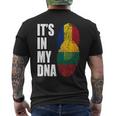 Romanian And Lithuanian Vintage Heritage Dna Flag Men's T-shirt Back Print