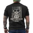 Rottweiler Dad Cool Vintage Retro Proud American Men's T-shirt Back Print