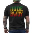 Rude Bwoy Rasta Reggae Roots Clothing Jamaica Men's T-shirt Back Print