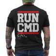 Run Cmd C Command Prompt Windows Ms Dos CmdExe Men's T-shirt Back Print