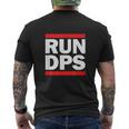 Run Dps Damage Per Second Raiding And Mmo Mens Back Print T-shirt