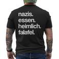 S Essen Secret Falafel Anti-Rassism T-Shirt mit Rückendruck